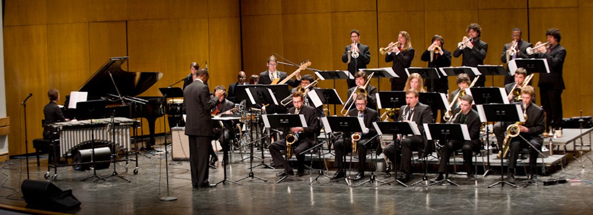 Buffalo State Jazz Ensemble performing on stage