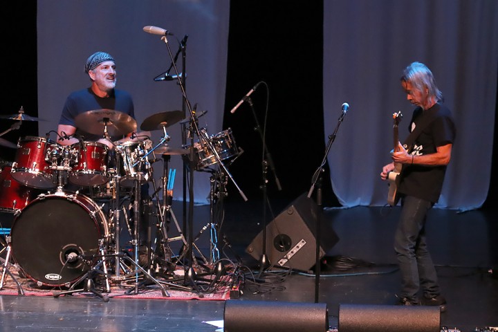 Dan Martier on drums and Tim Reynolds on guitar